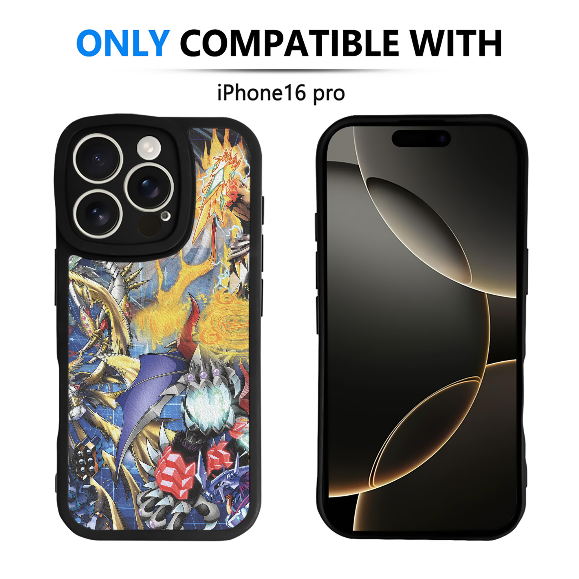 （画像用） Digimon デジタルモンスター/デジモン 【iPhone 16シリーズ対応】シリコンスマホケース（レザー調） 材質：シリコン